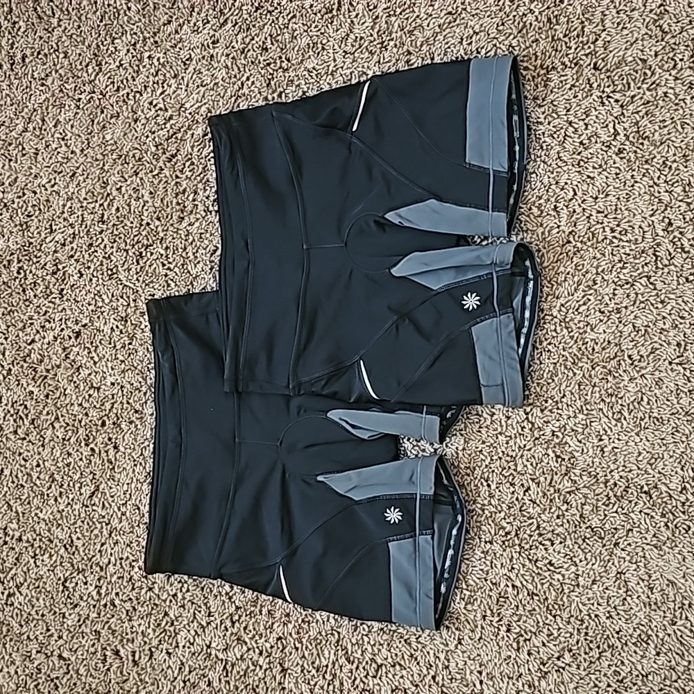 Two pairs Athleta Queen K triathlon shorts XXS